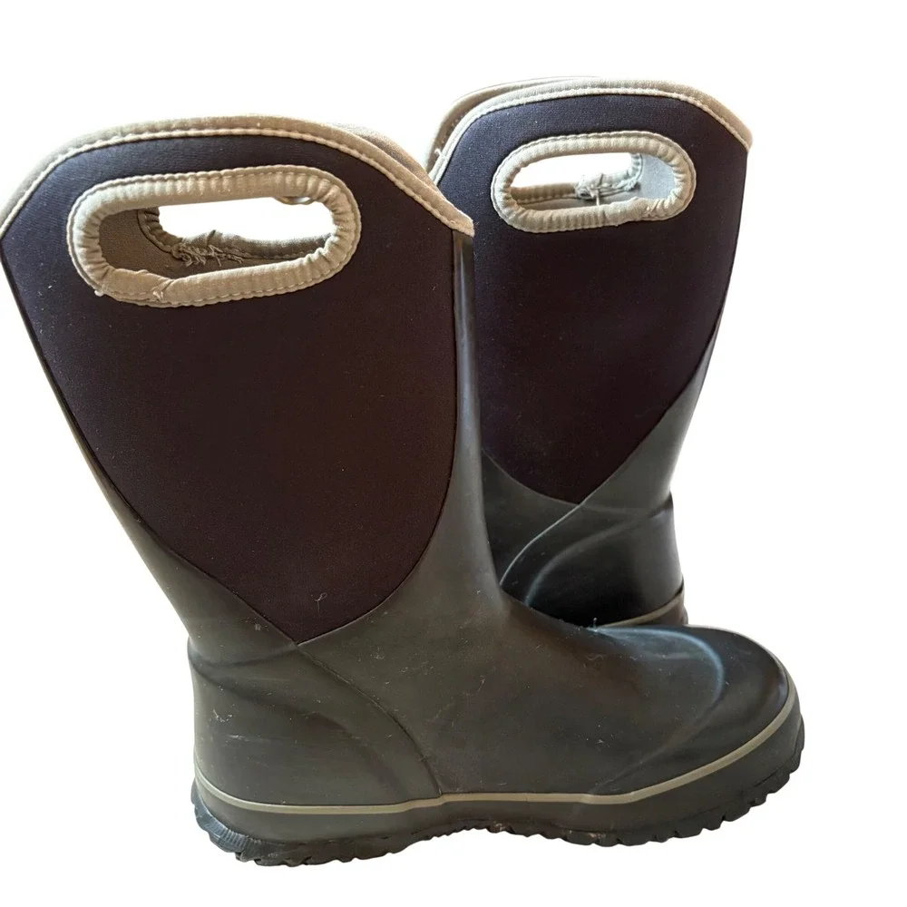 Bogs Kids Slushie Waterproof Winter Snow‎ Boots Black Gray 72292-009 Size 3
